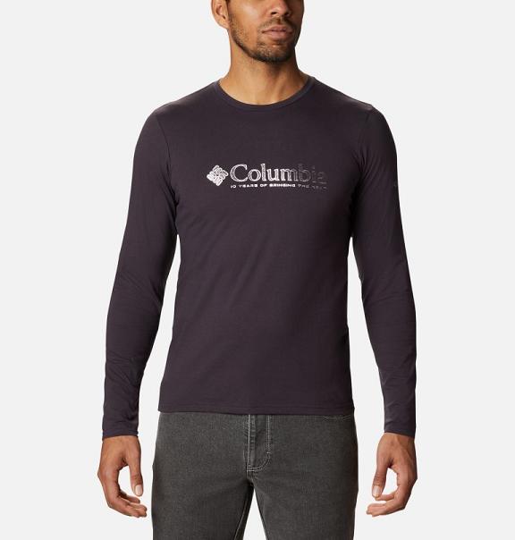 Columbia Lookout Point T-Shirt Purple For Men's NZ21095 New Zealand